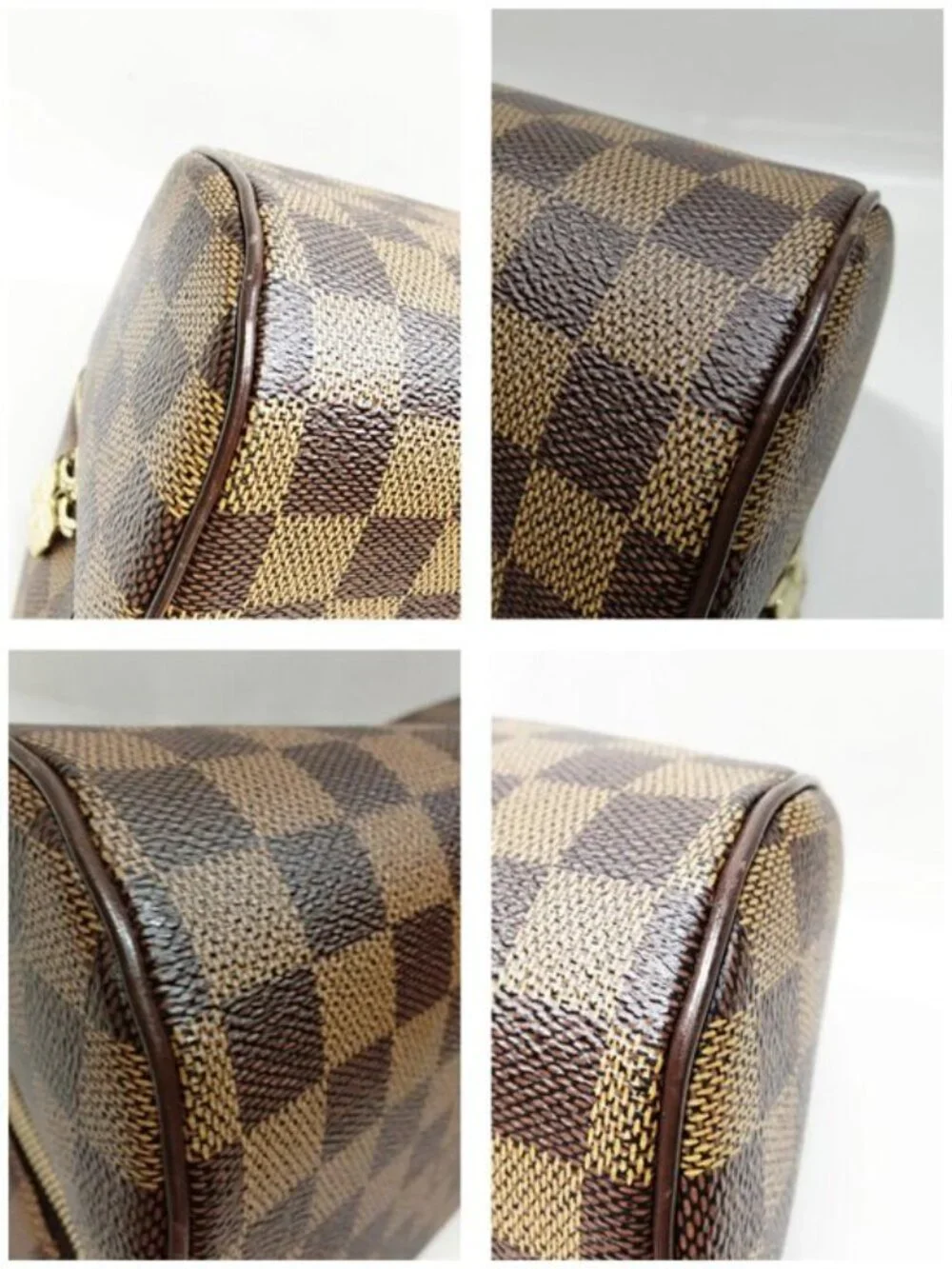 Louis Vuitton Ribera PM Damier Ebene Satchel Top Handle Bag Authentic Luxury